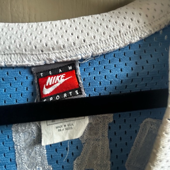 VTG MADE IN USA 80' s  NIKE N.CAROLINA TAR HEELS JORDAN AUTHENTIC JERSEY SIZE 48 - Picture 10 of 16